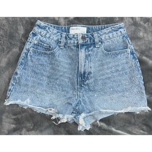 🩵 Ban jara Rhinestone Denim Shorts